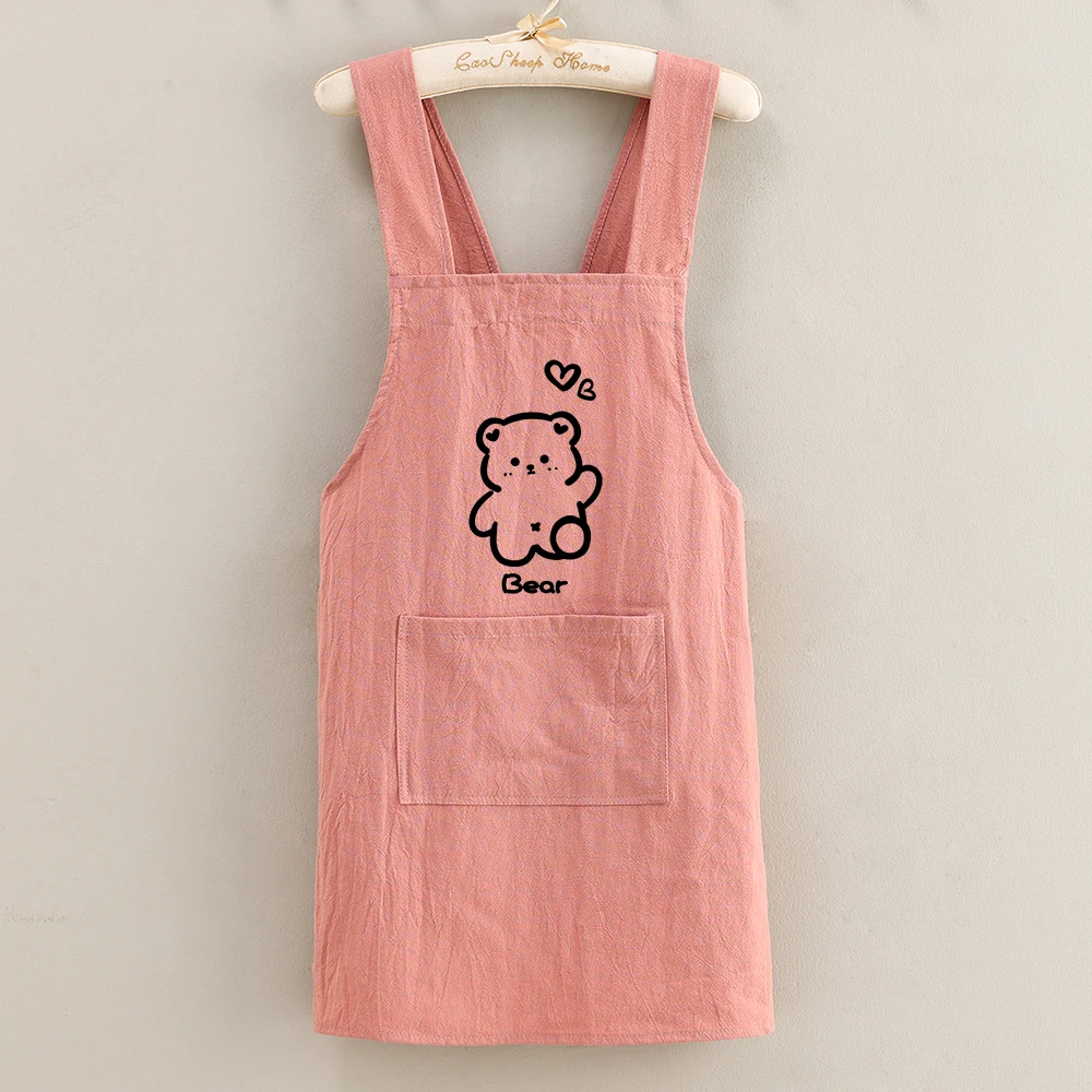 

Летний хлопковый тонкий фартук для кухни и дома, защита от пятен, дышащий, для приготовления пищи, на талии, с возможностью индивидуального пошива, рабочая униформа для женщин