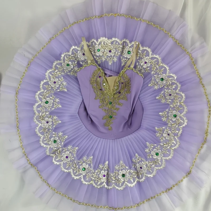 

light purple Professional Ballet Tutu Dance Dress Child Blue Swan Lake Costume Ballerina Ballet Outfit For Girls adult woman