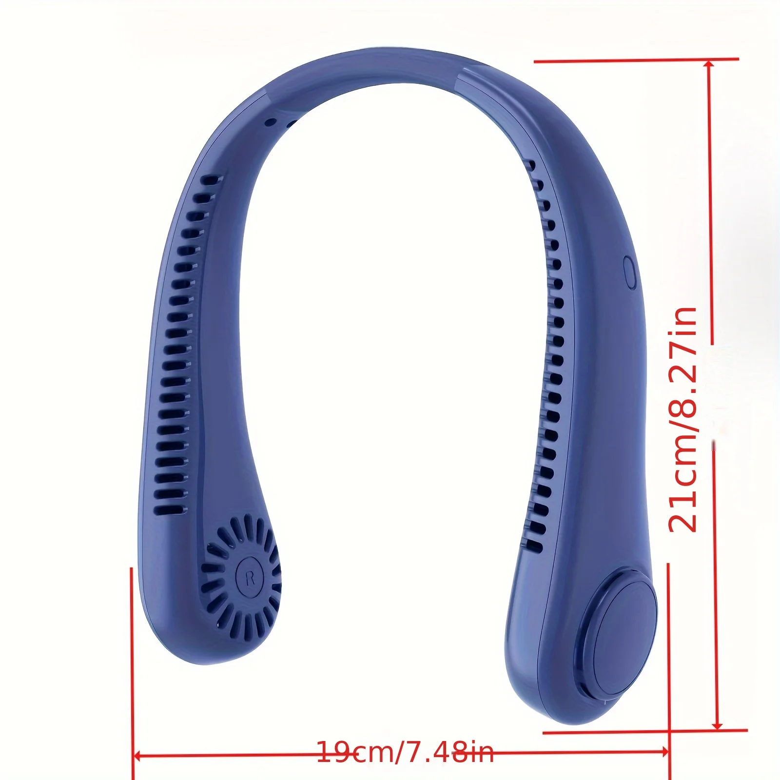 1pc ポータブルネックミニファン、ブレードと吊り下げなし、充電式ネッククーラー、サマースポーツミニファン 3 スピードモデル、ファン