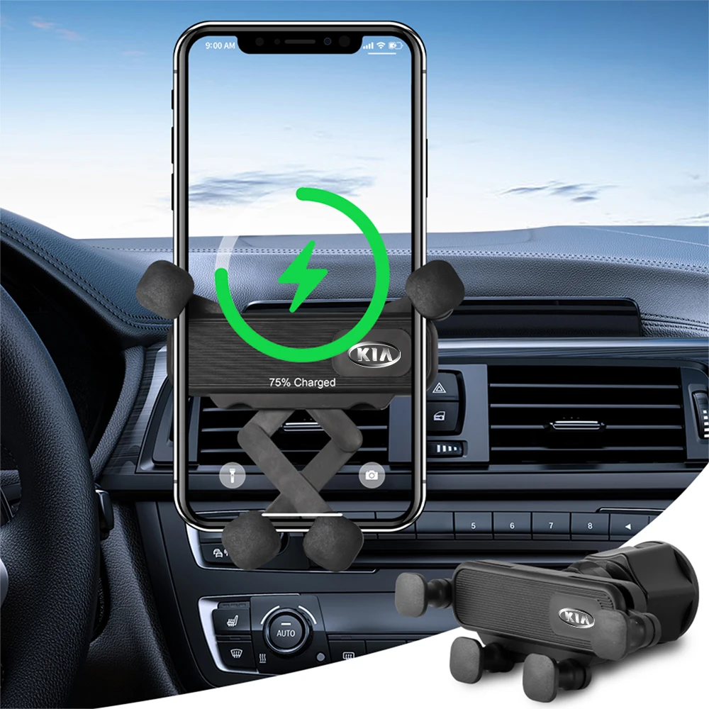 Schwerkraft-Autotelefonhalter 360° Drehbar Lüftungsschlitz Smartphone-Halterung Telefon-Autoständer Für KIA Cerato Soul Sorento K5 Rio Sportage