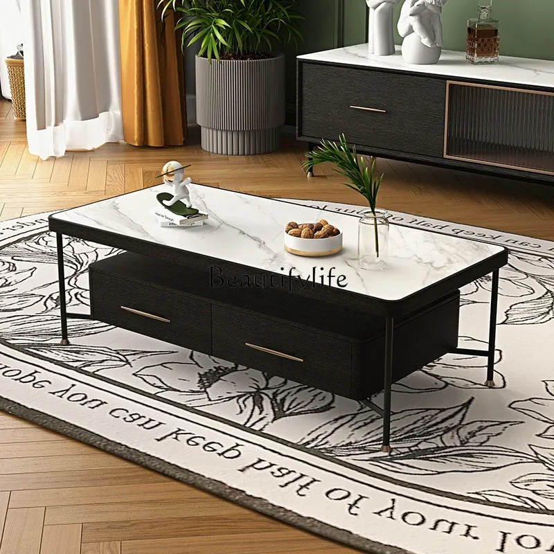 أثاث المنزل بأكمله طاولة شاي من الخشب الصلب القديم والمتوسط وخزانة غرفة المعيشة الصغيرة #4