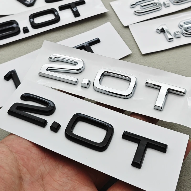 ثلاثية الأبعاد ABS رسائل السيارة الخلفي الجذع شارة V10 V6T 2.0T شعار ملصق شعار لأودي A4 A5 A6 A7 A8 Q/S/RS/SQ سلسلة اكسسوارات السيارات