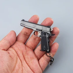 1:3 High Quality Metal Model Kimber 1911 Keychain Toy Gun Miniature Alloy Pistol Collection Toy Gift Pendant Anime Keychain