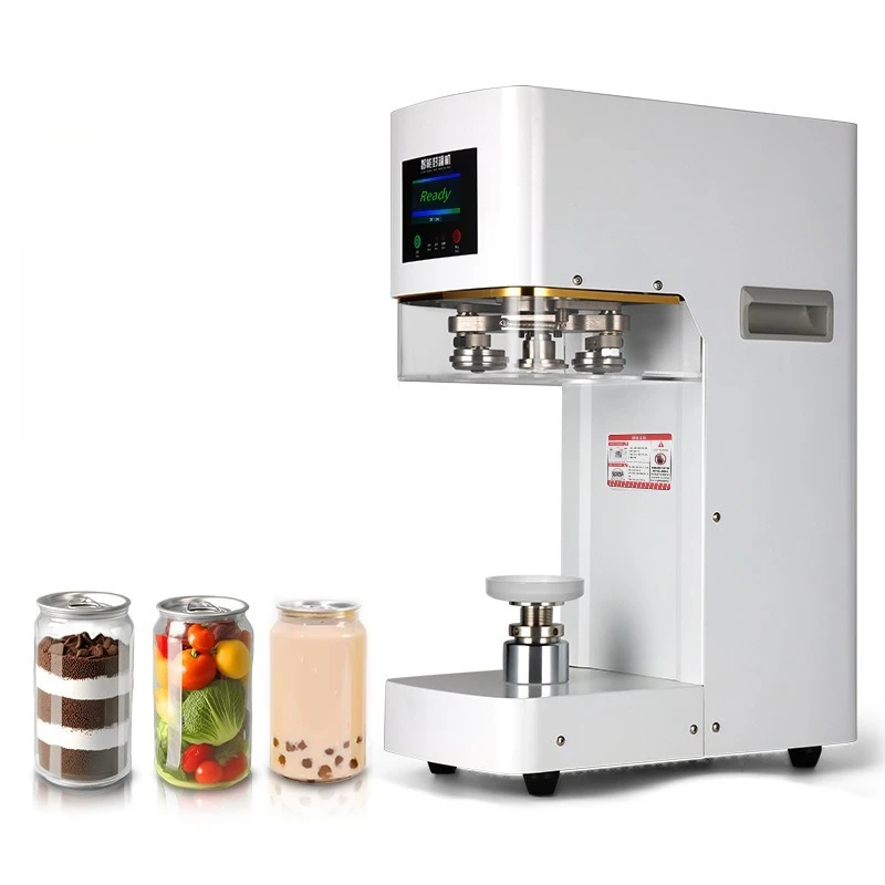 

Can sealing machine Milk tea tinplate can sealing machine Plastic bottle can beverage automatic sealing machine