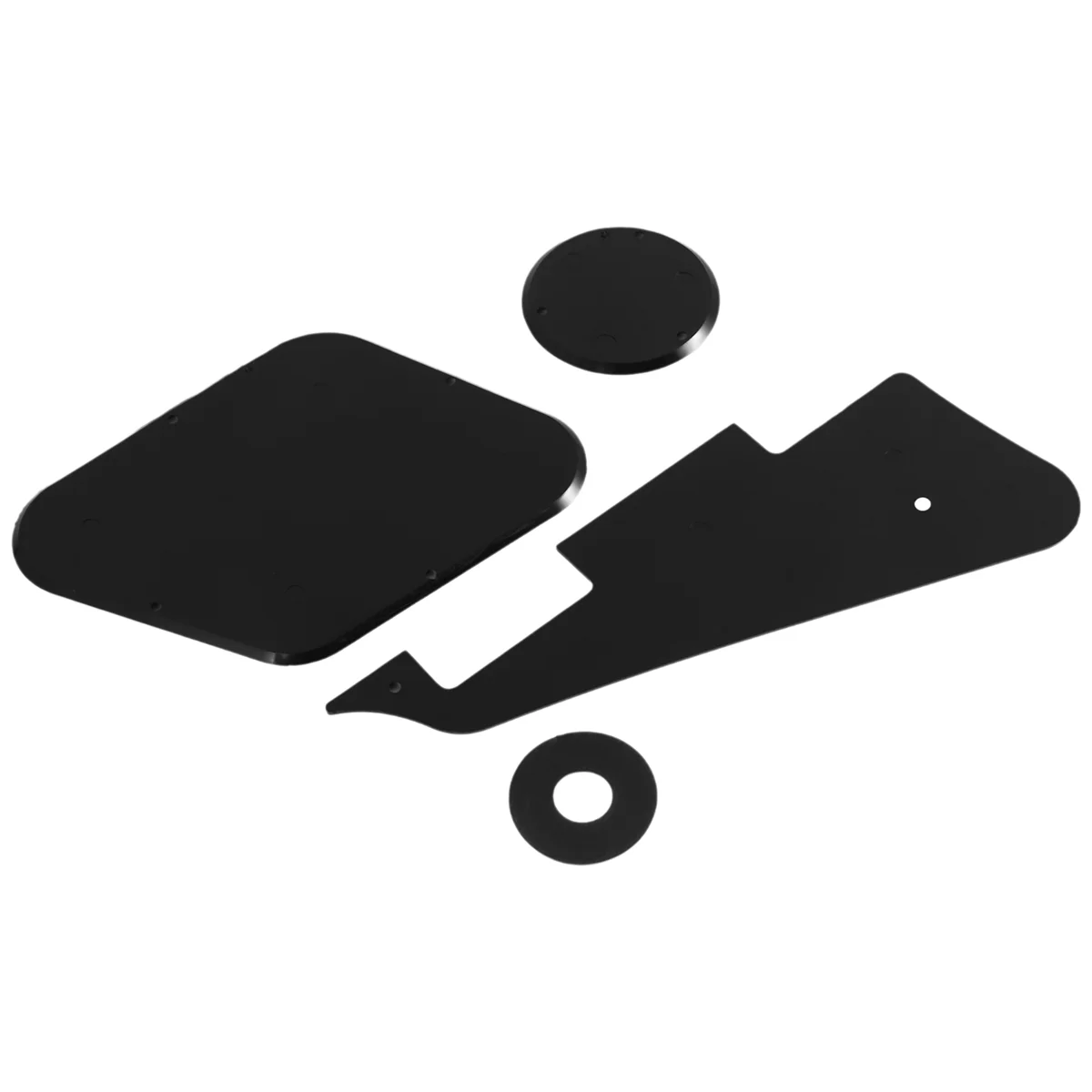 ABAZJ 1 Juego de golpeador negro/cavidad/cubiertas de interruptor/placa selectora de pastilla/soporte/tornillos para estilo de guitarra LP