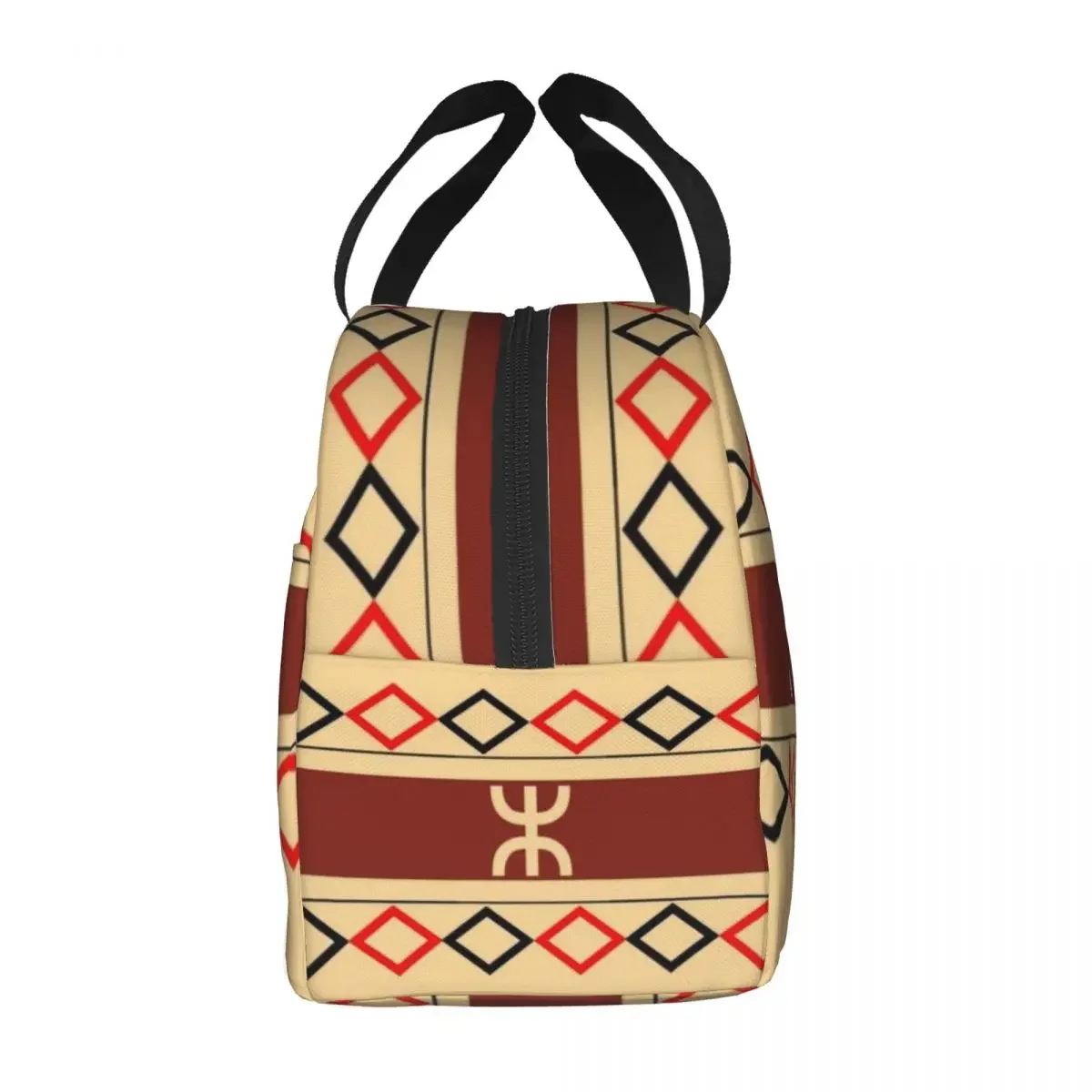 Amazigh Berbere Symbol Insulated Lunch Tote Bag for Women Tifinagh Portable Thermal Cooler Food Lunch Box School Picnic Bags