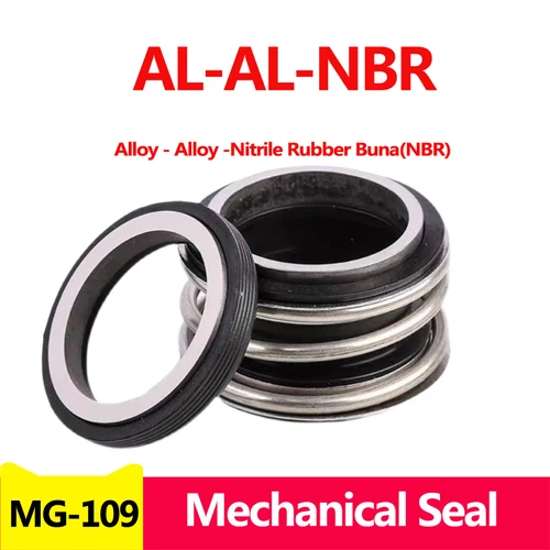 MG1/109 12/14/15/16/17/18/19/20-110mm aleación-aleación-carcasa de nitrilo Buna(NBR) sello de eje mecánico resorte único para bomba de agua