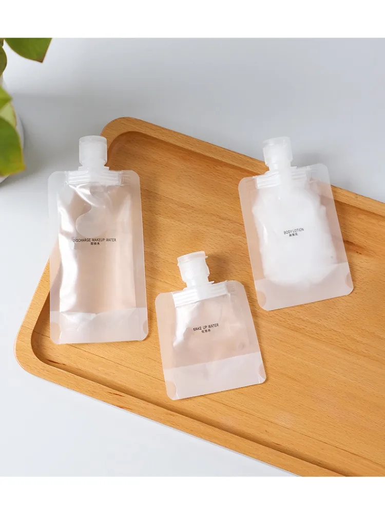 5Pcs Travel Empty Squeeze Bags Lotion Dispensing Bag Refillable Shampoo Toiletries Conditioner Liquid Cosmetic Storage Pouches