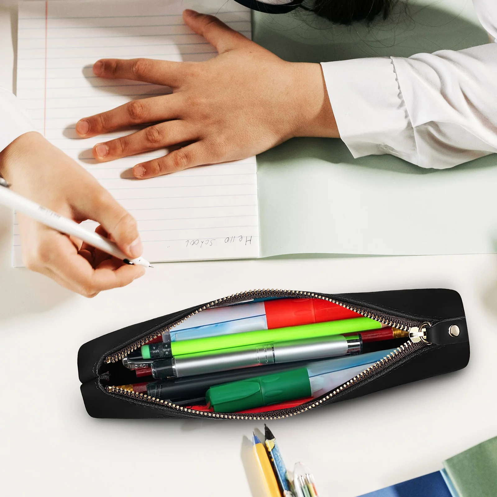

Handmade Small Slim Case For Pens Markers Erasers Keys Stationery Storage Bag Travel Organizer Holder Pouch