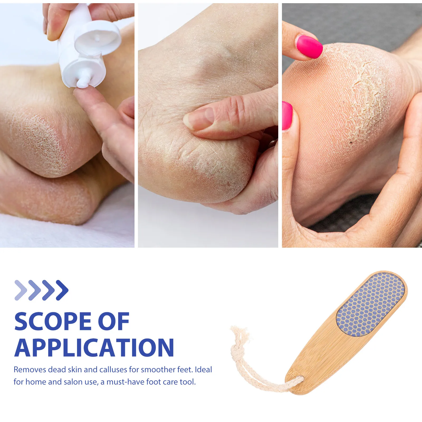 

Пилка для ног для педикюра, удаления мозолей и огрубевшей кожи, инструмент для ухода за ногами с гладкой поверхностью и удобной ручкой, идеально подходит для домашнего использования