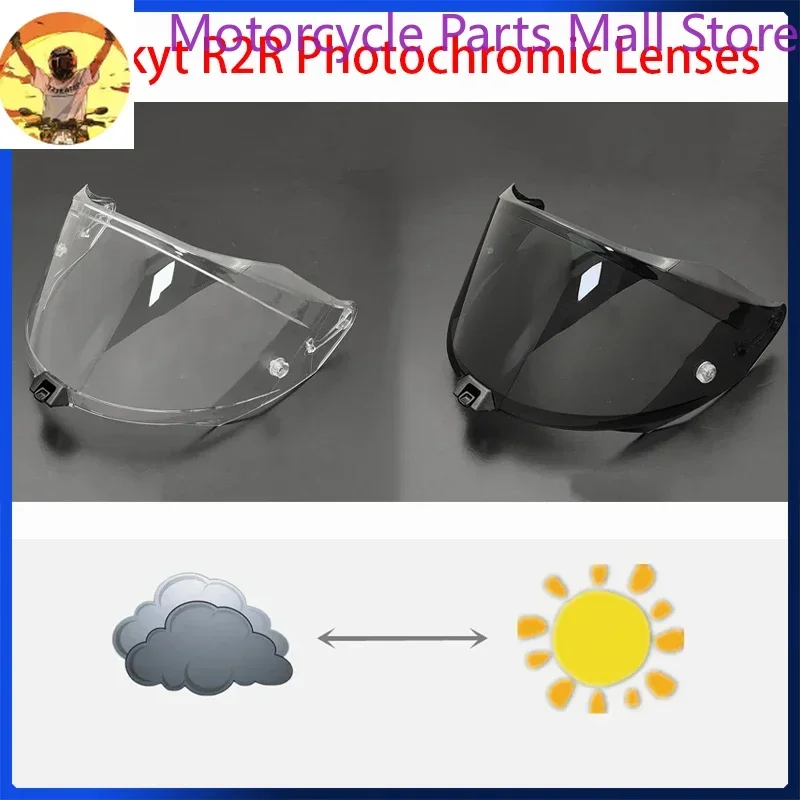 

Photochromic Lenses Helmet Shield Lens for KYT R2R