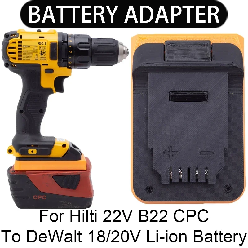 

Adapter/Converter for DeWalt 18/20V Li-ion Tools To Hilti 22V B22 CPC Li-ion Battery Adapter Power Tool Accessories