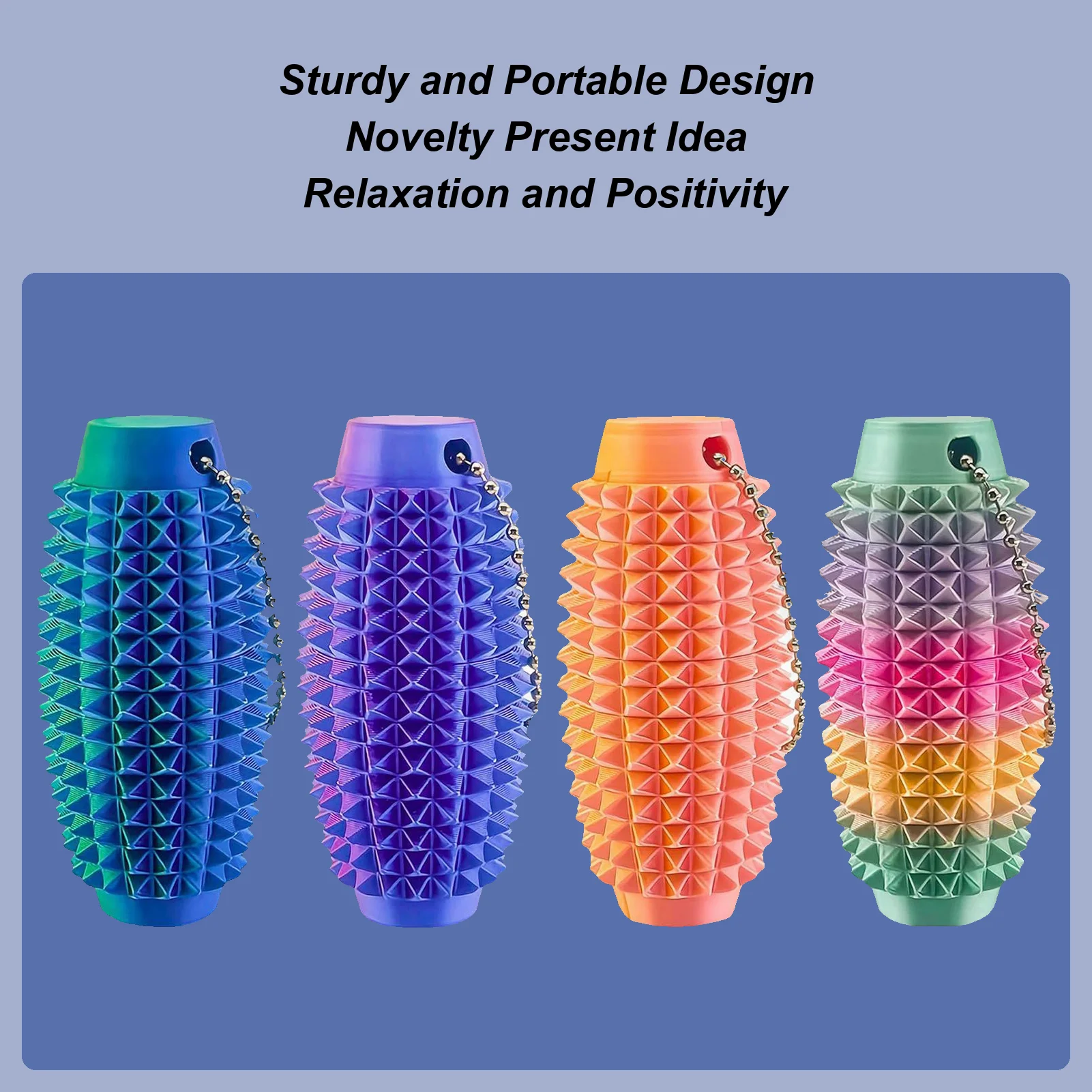 

Spiky Sensory Keychain Pocket Mini Fidget Toy Fidget Anxiety Relief Toy Portable Office Desk Stress Relief Tools for Adult Teens