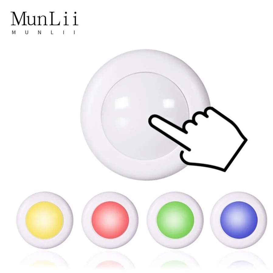 

Selling LED Cabinet Light RGB Puck Lights Remote controller Dimmable Under Shelf Kitchen Counter Lighting Decoration Night lamps