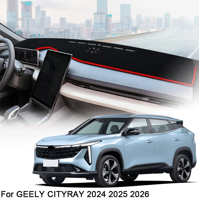 

For GEELY CITYRAY 2024 2025 2026 Car Dashboard Protective Mat Shade Cushion Pad Rose Carpet Mat Cover Automobiles Accessories