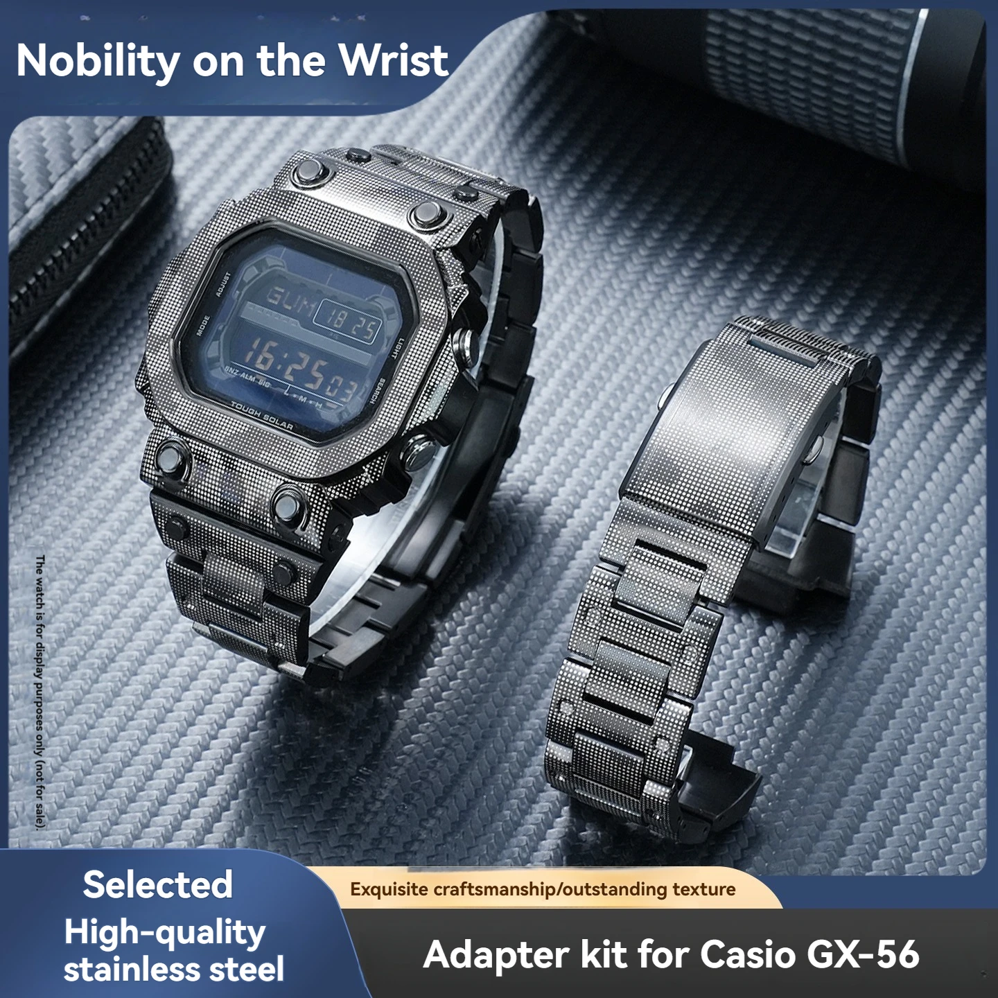 Suitable for Casio large block GX-56BB GXW-56 modified and upgraded camouflage metal case steel watchband accessories