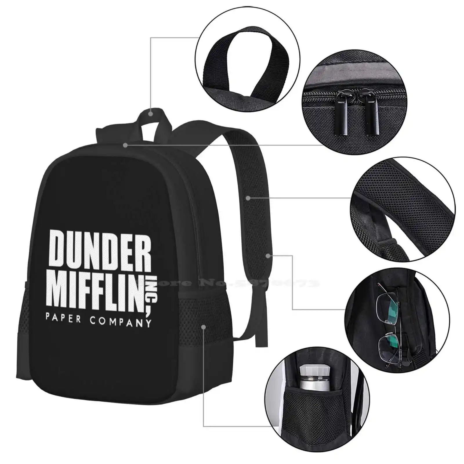 Mochila de moda para o escritório do povo da Dunder Mifflin, bem-estar, grande venda