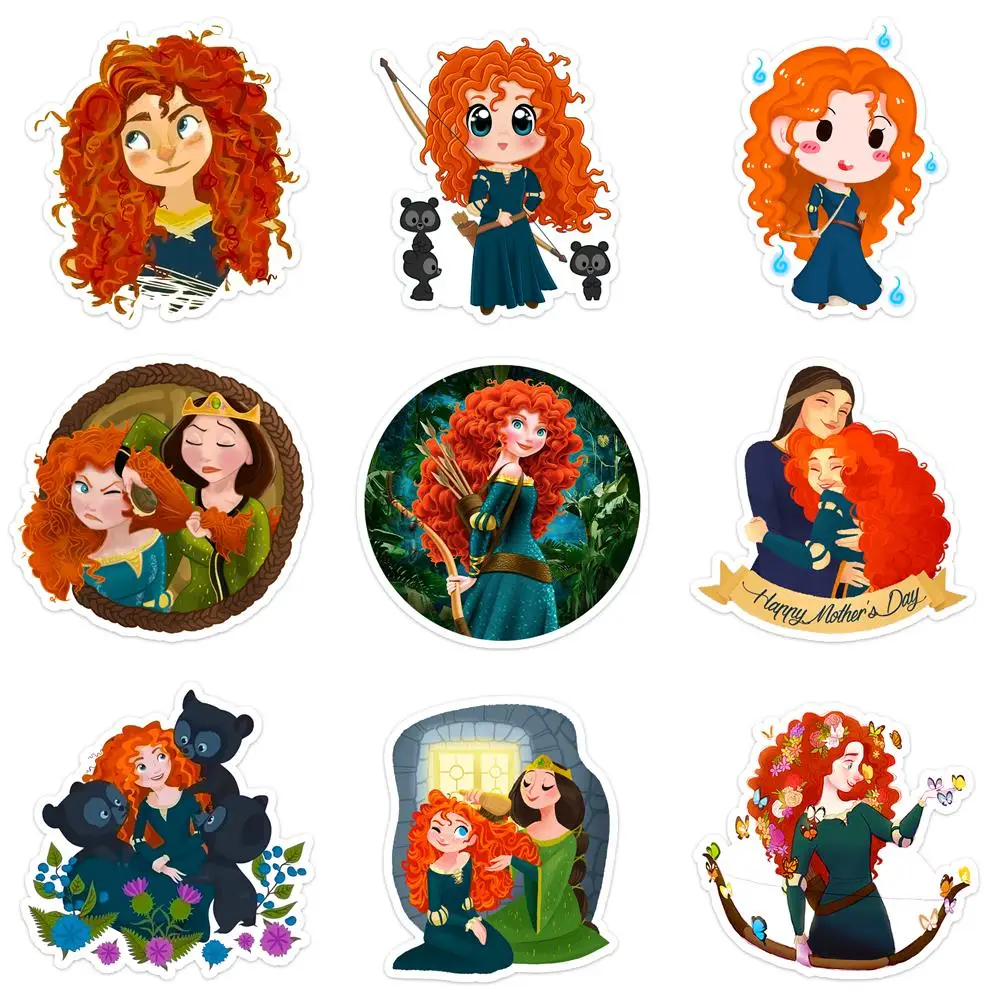 Disney Princess Merida 5pcs/lot Planar Resin Flatback Craft Supplies Cabochon Scrapbook DIY Hair Bow Bag Material Acrylic