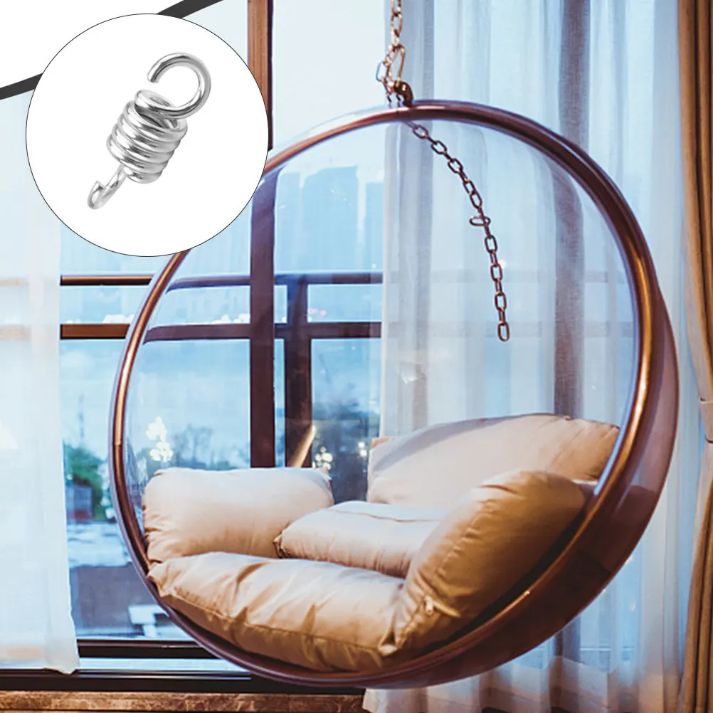 

4Pcs Metal Swing Spring Set Hammock Chair Hanging Kit Heavy Duty Porch Swing Springs Absorbing Shock for Indoor Outdoor Use