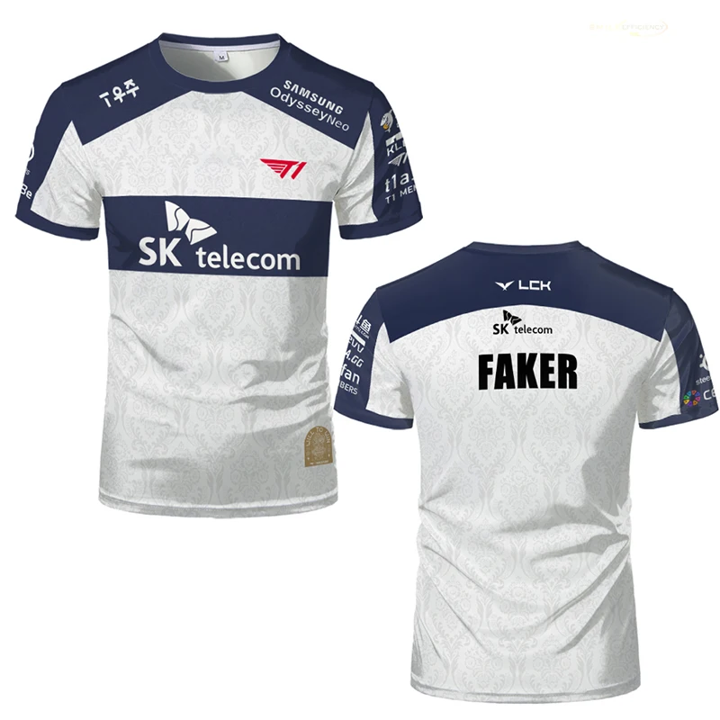 T1 E-Sports Club 2023 Msi Commemorative Edition Jersey LOL Unisex Support Team Uniform Tops T1 Faker Fans Supported T-shirts