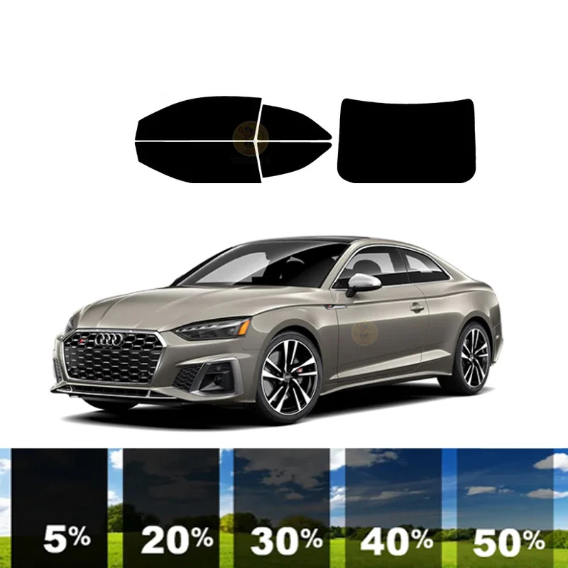 precut Removable Window Tint Film For Car 100% UVR 5%-70%VLT Heat Insulation Carbon ﻿For AUDI S5 2 DR COUPE 2018-2023