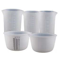 30-1000ML Silicone Measuring Cup Split Cup For DIY Epoxy Resin Jewelry Accessories Making Cake Candy Chocolate Baking Tool