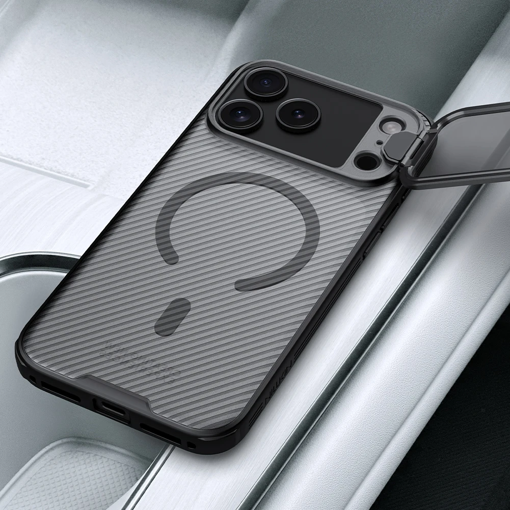 Nillkin for iPhone 17 Pro Max / 17 Pro Magnetic case CamShield Prop Adapt Camera Cover with Stand Protection Back Cover Case