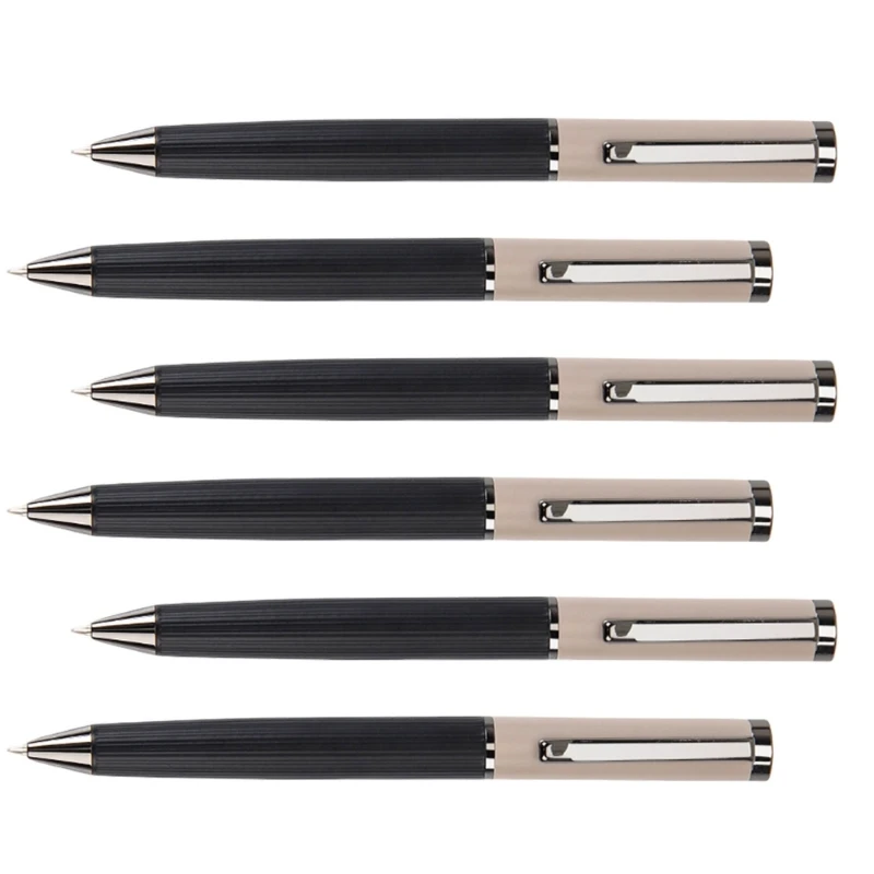 6 Pcs Pen 1.0mm Metal Ballpoint Pen Writing Pen for Student Teacher