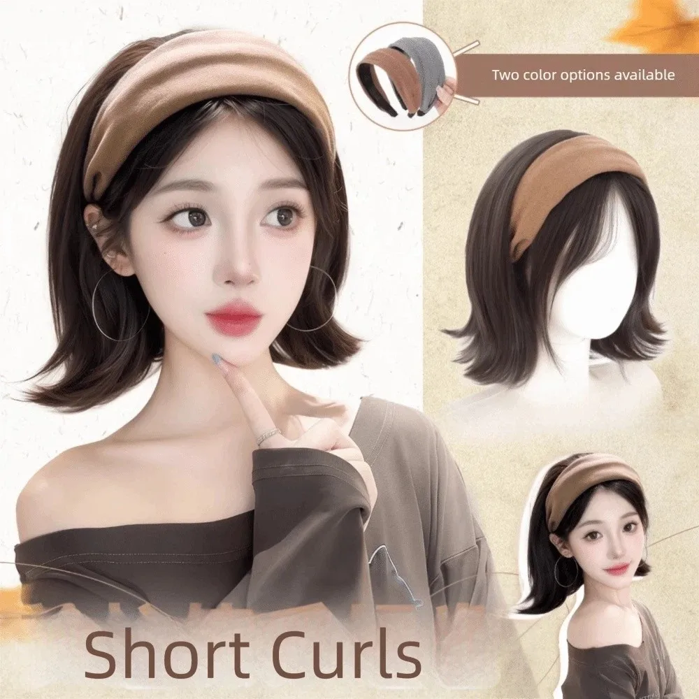 

New Long Wavy Curly Headband U-Shape Natural Hairpieces Synthetic Hair Extension Wig Clip Women
