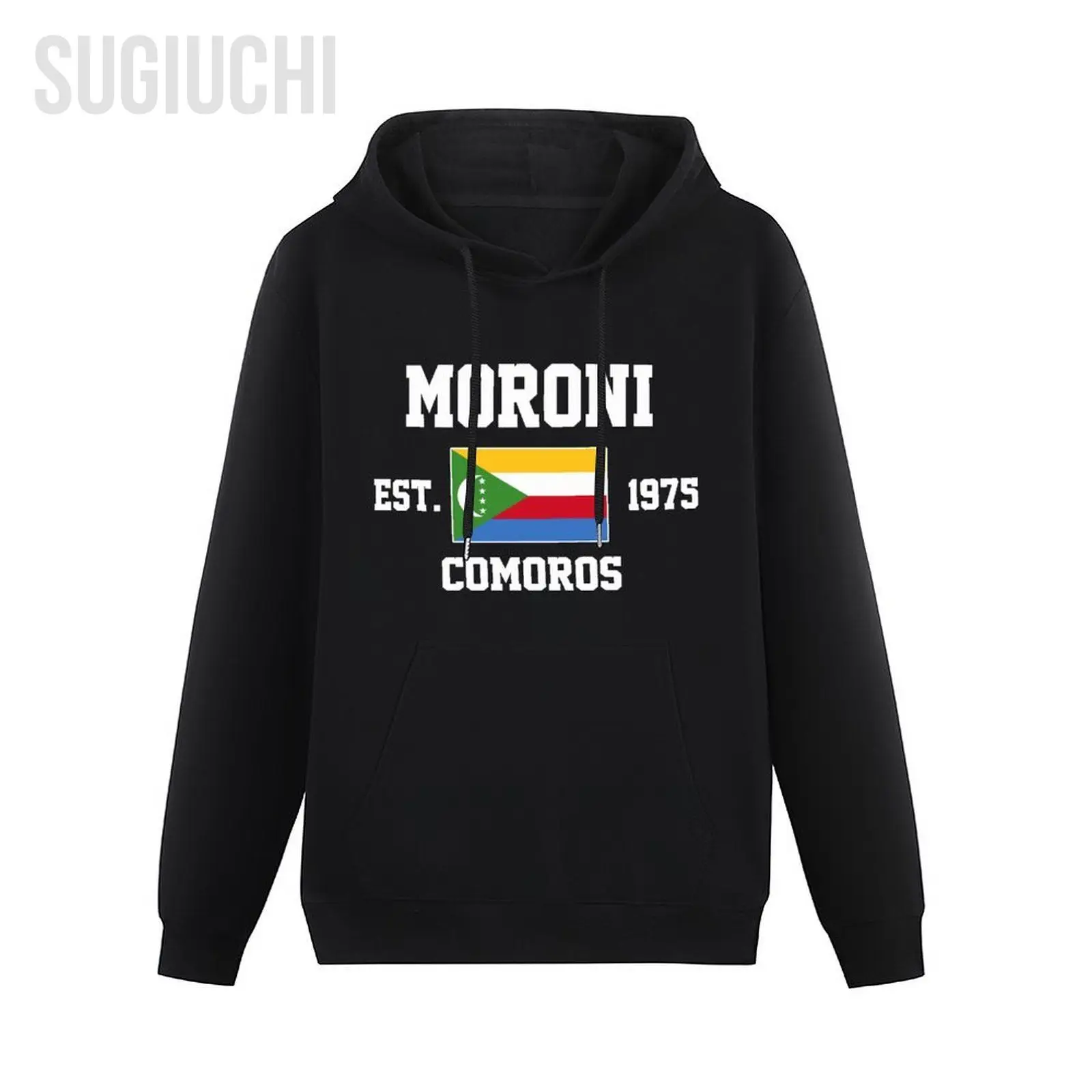 Men Women Hoodies Comoros EST.1975 Moroni Capital Hoodie Pullover Hooded Hip Hop Sweatshirt Cotton Unisex