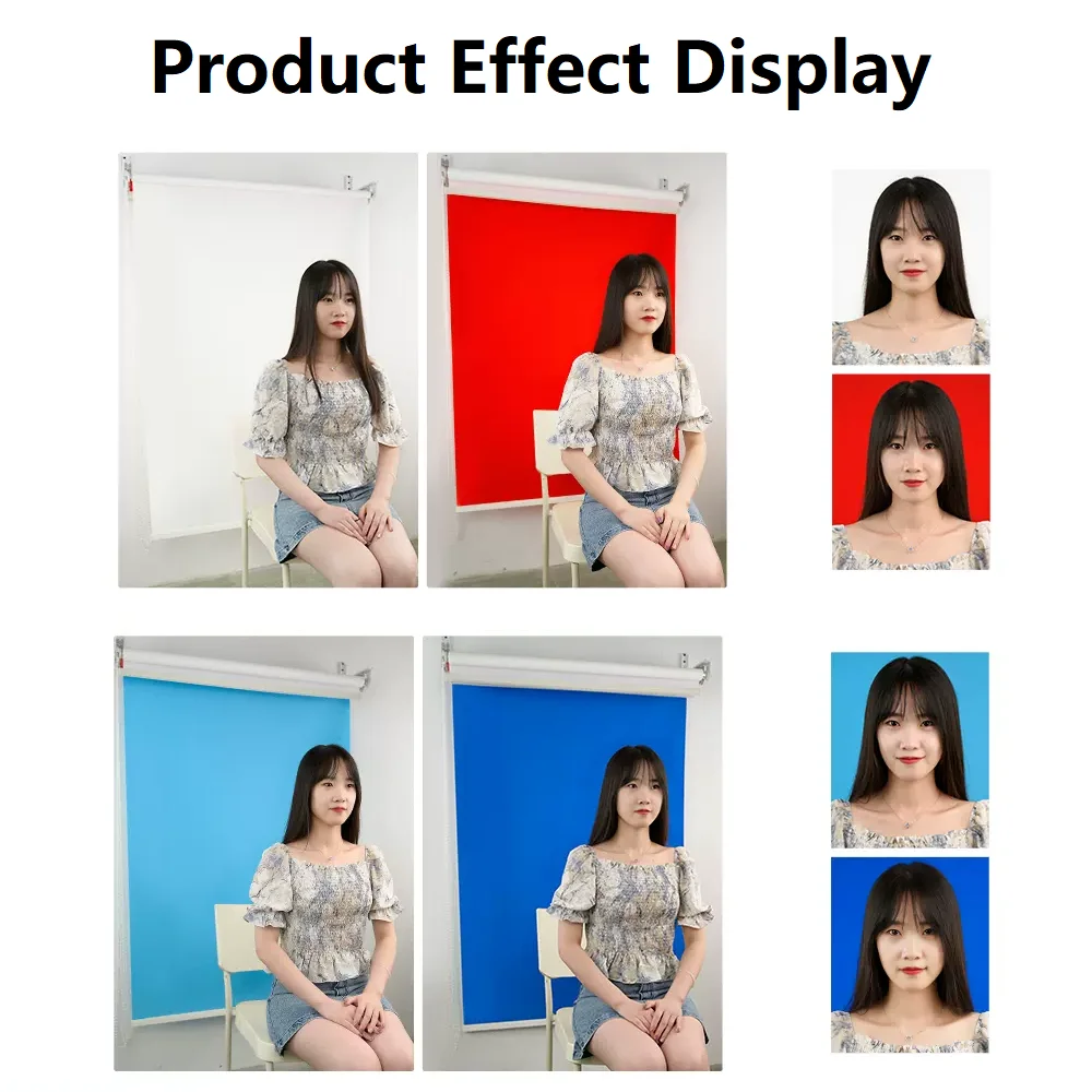 Selens Photography ID Photo Background Axis Red Blue Registration Backdrop Cloth For ID Wedding Interview Photo Shooting