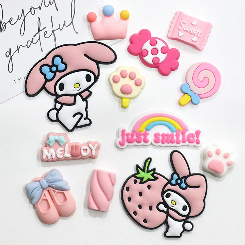 

Cartoon Melody PVC Soft Rubber Charm Shoes Accessories Garden Shoes Wooden Clogs Sandals DIY Decoration Birthday Party Gifts