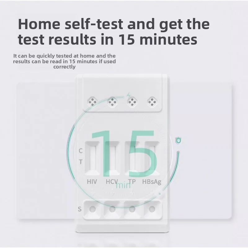 Personal Infectious Disease Check Kit 1 Box  Combined Rapid Tester Covering HIV Syphilis HBV HCV Four Items