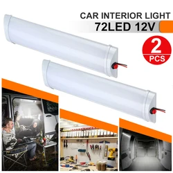 12V 72LED 3Rows Ceiling Light RV Interior Trailer Boat Cargo Camper Lamp LED Lights For Car Accessories Van Car Led Light