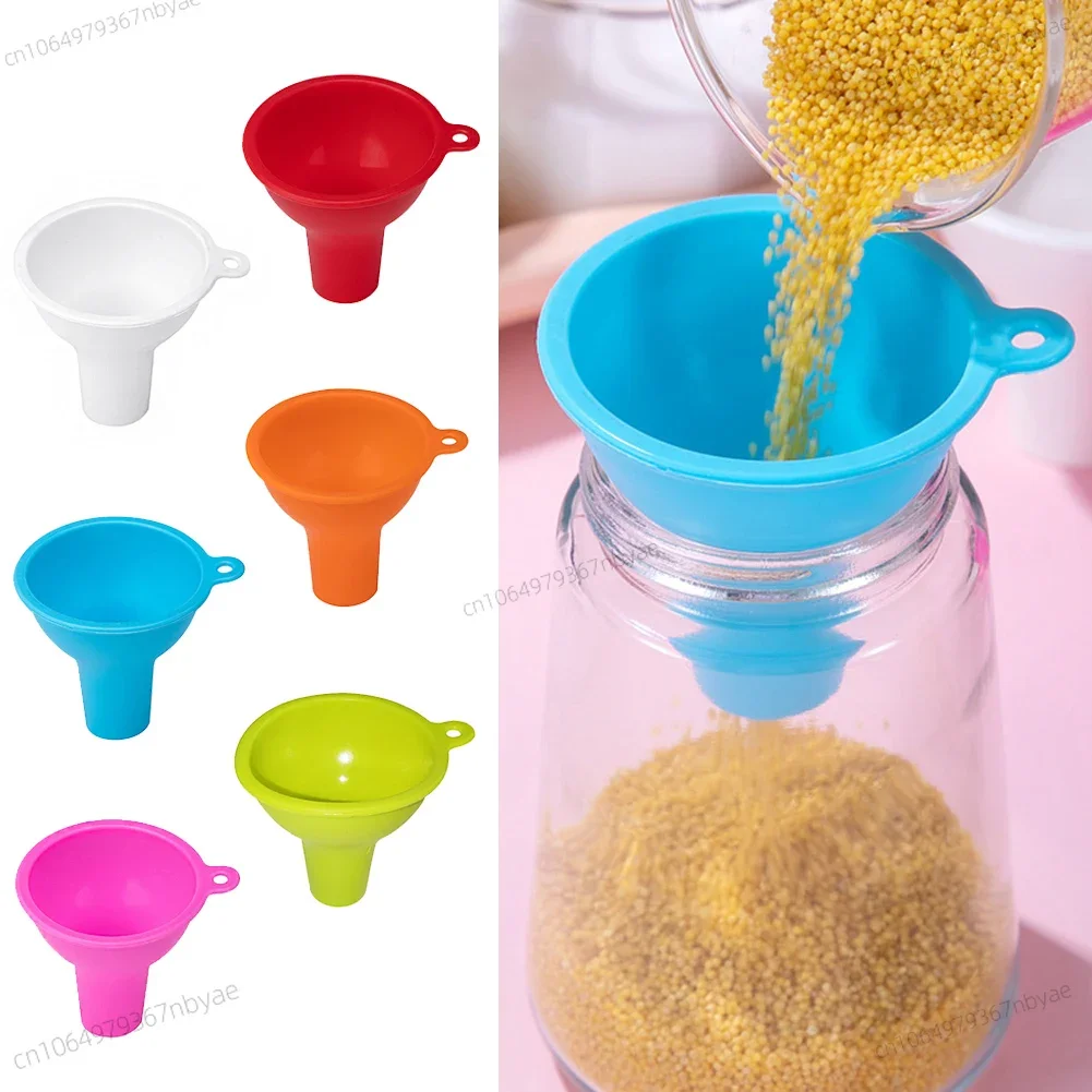 Embudo de silicona de boca ancha y embudo de gran diámetro para verter aceite, leche en polvo, embudo dispensador de frijoles, herramienta de cocina, embudos pequeños