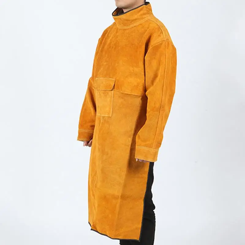 Leather Welding Apron Polyurethane Equipments Welder Thermal Insulation Protection Wears Welding Protective Aprons