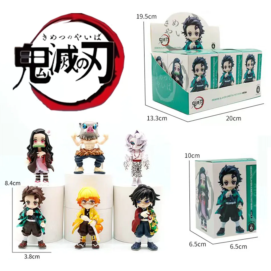 

Demon Slayer S Angel Blind Box Demon Slayer: Kimetsu no Yaiba фигурка Kamado Tanjirou Acchion Agatsuma Zenitsu Nezuko Warrior ПВХ модель игрушки