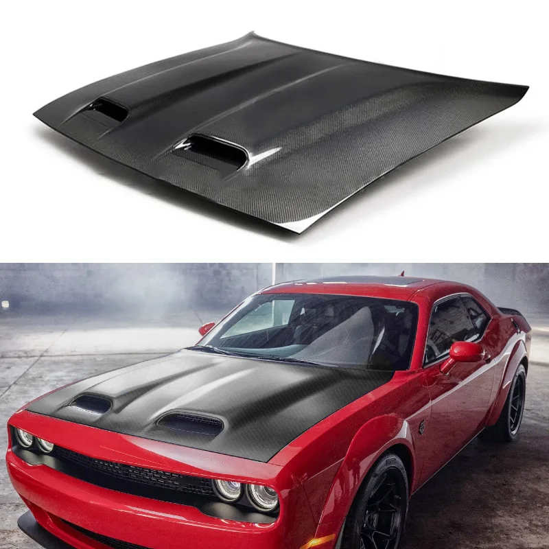 

Оригинальный стиль, капот двигателя из углеродного волокна для dodge challenger 2015-2020