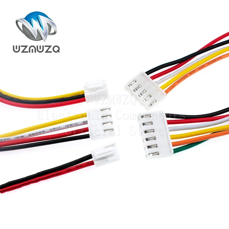 10 Stück vh vh 3,96 2/3/4/3,96 Pin Buchse Stecker mit Kabel 22awg 20cm 2p 3p 4p 5p 6 p mm verzinntes Einzel kopf kabel