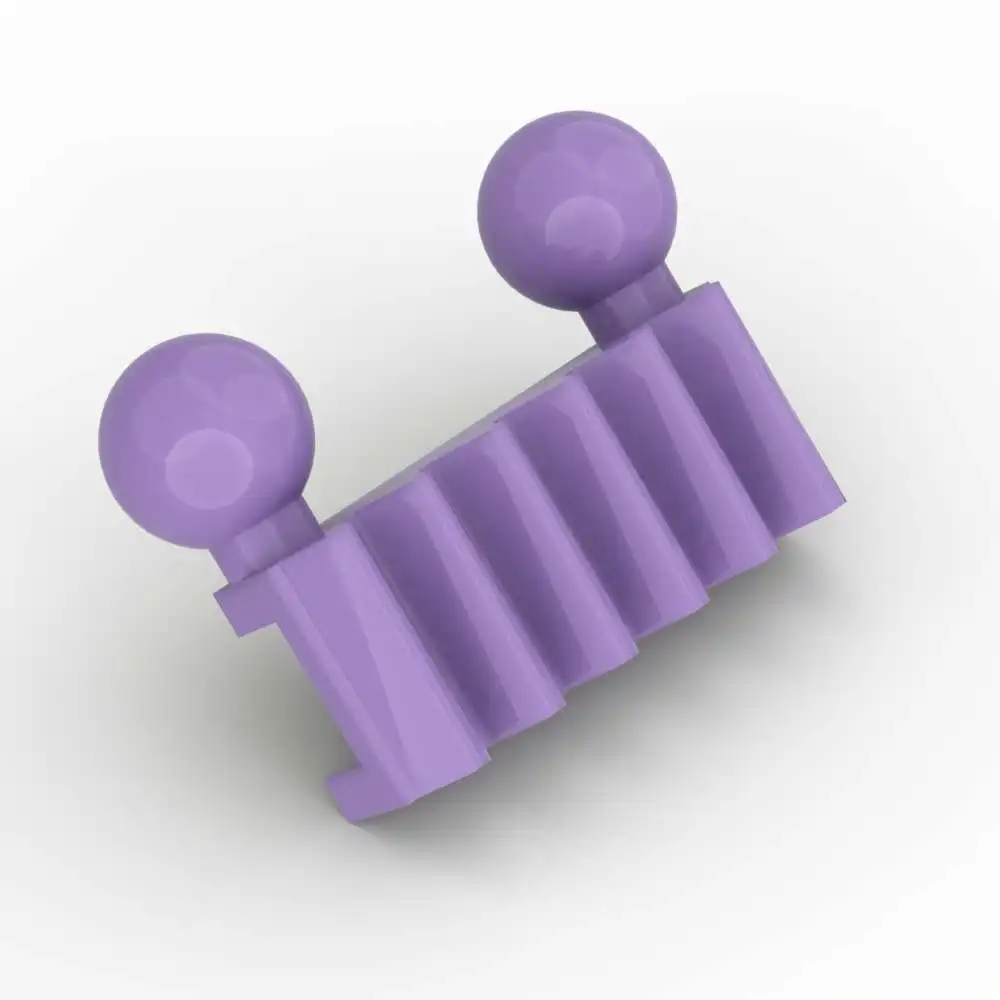 Moc 10 pçs 6574 1x2 engrenagem rack blocos de construção kit com 2 bola reboque tijolos partícula puzzle idéia brinquedo diy crianças aniversário presente do miúdo