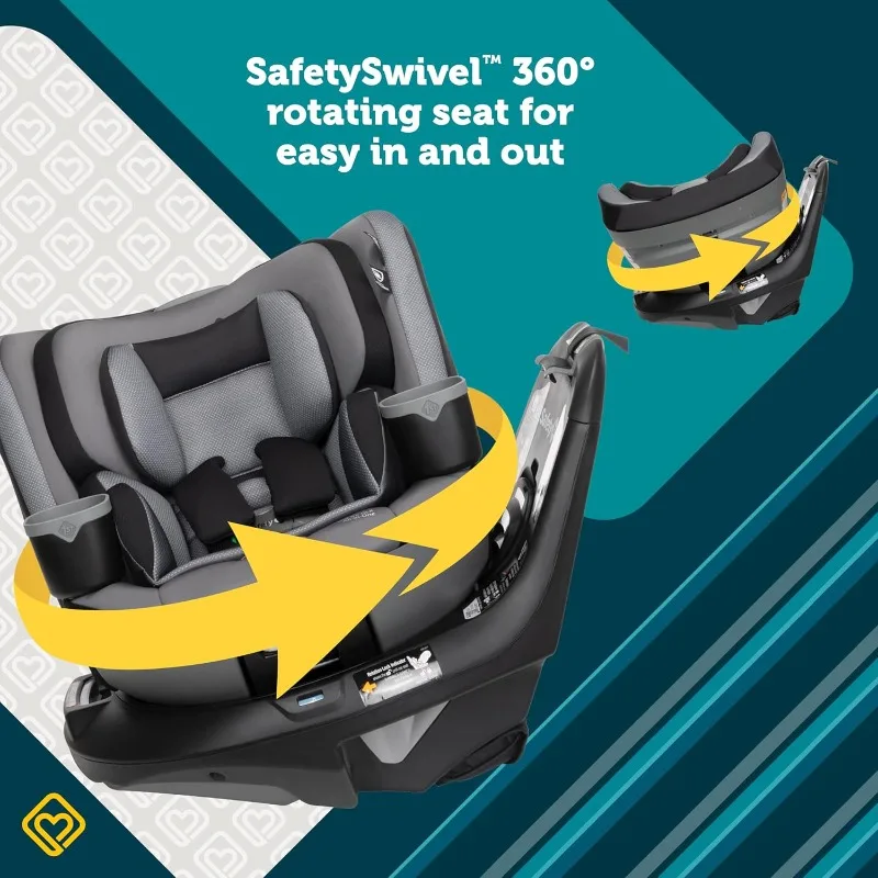 Turn and Go DLX Rotating Car Seat 360°, Revolve 360 Car Seat, All in One Car Seat with Seat Rotation, Dunes Edge