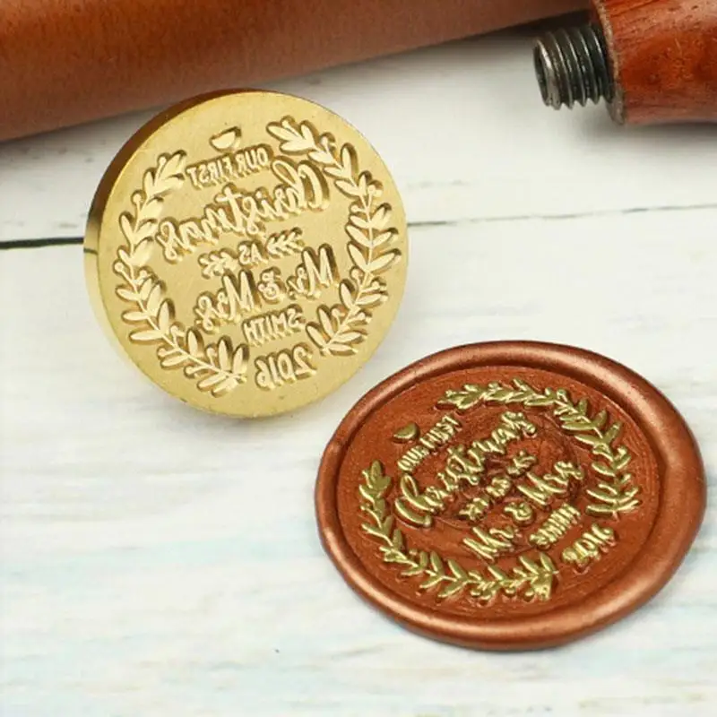 Custom Stamps Metal Stamps Wax Seals Stamps Customize Your Own Logo Replaceable Handles Invitation Stamps Christmas Gift Stamps