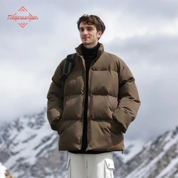 chaqueta de invierno para hombre Harajuku Y2k Hombres Parkas Calientes Abrigo de Invierno de Algodón de Color Sólido de Gran Tamaño Masculino Chaquetas de Invierno Cazadora Abrigo Acolchado Mujer Parkas