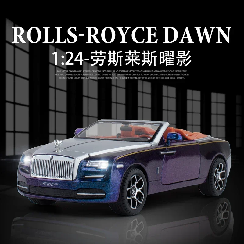 1:24 Rolls Royce Dawn Spofec Alloy Car Diecasts & Toy Vehicles Car Model Sound and light Pull back Car Toys For Kids Gifts