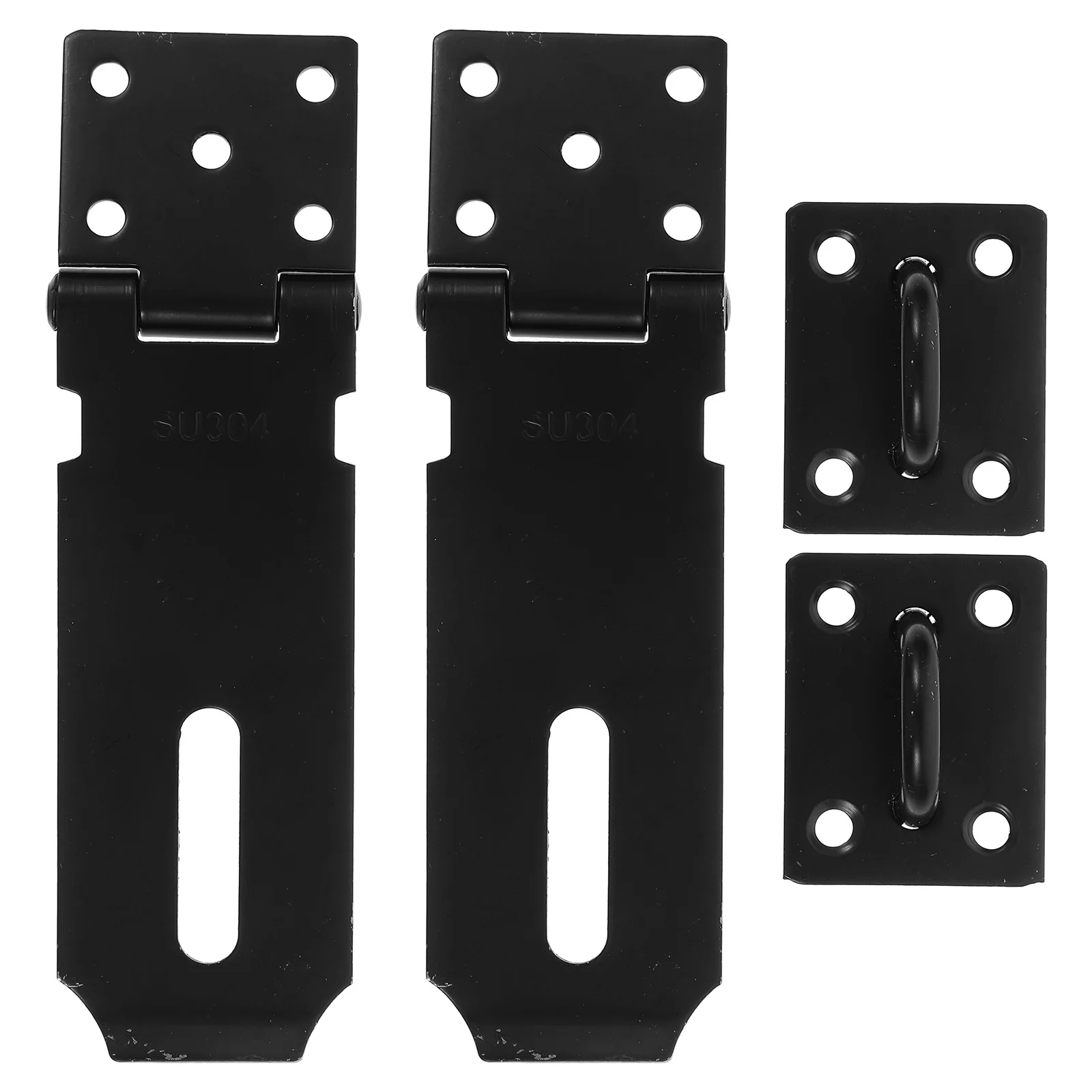 

2Sets Stainless Steel Lock Heavy Duty Shed Door Latch Padlock Barn Gate Security Hardware Hasp Latch Door Hasp Padlock