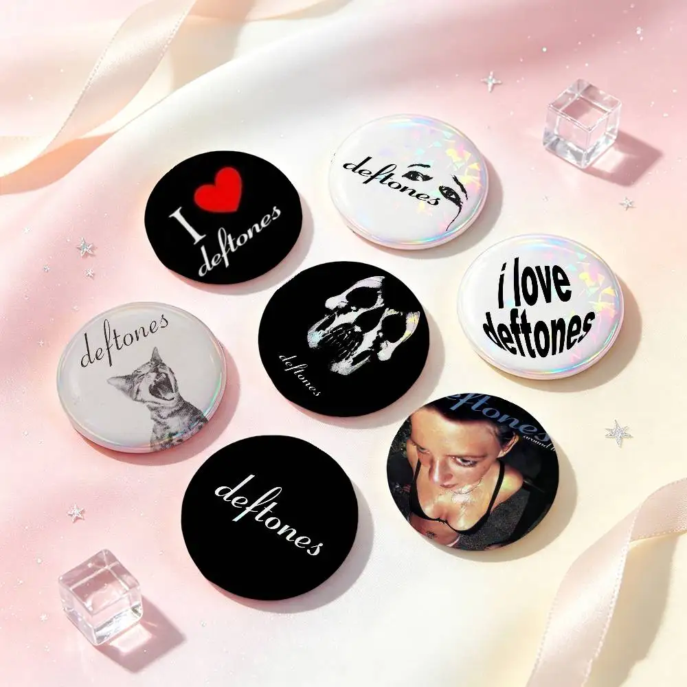 D-Deftones Badges Button Round Creative Pin Brooch Badge Bag Decor Accessories Fans Collect Friends Gifts