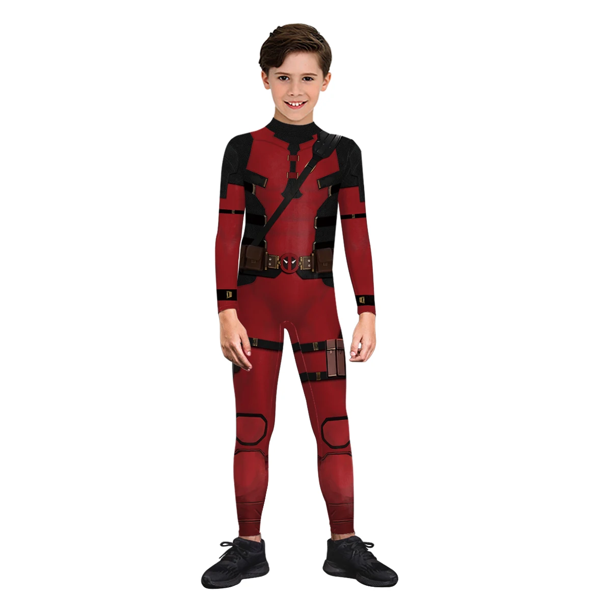 Costume de cosplay de film pour enfants, impression 3D de héros souriants, combinaison amusante pour enfants, costume de batterie d'Halloween, vêtements de fête de carnaval, tenue