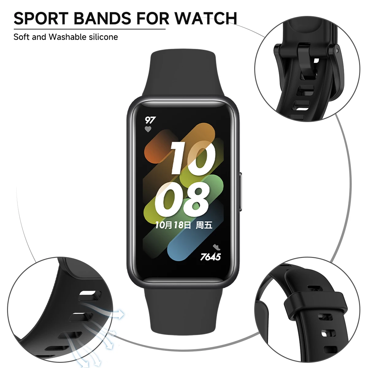 Strap+Case for Huawei Band 8 9 Accessories Replacement Bracelet Screen Protector Soft Silicone Wristband for Huawei Watch Band8
