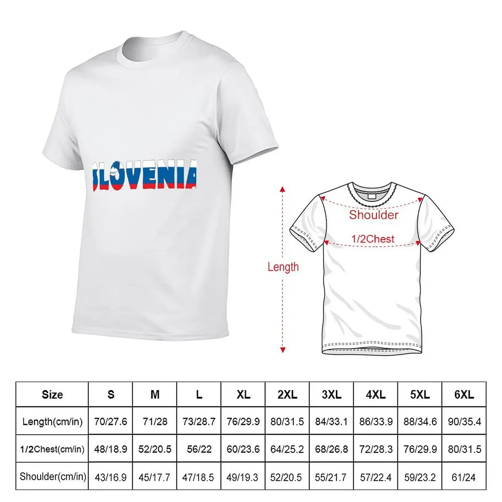 Slovenia T-Shirt Aesthetic clothing plus size tops plus size clothes oversized t shirt men