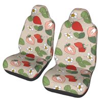 strawberry pattern 2pcs Print Car Seat Covers for Women and Men, Universal Auto Front Seat Protector Fits for Car, SUV Sedan,